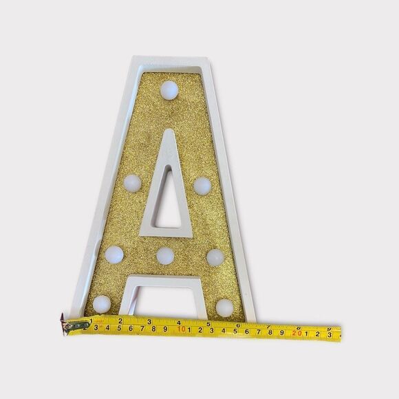 3/$15 Gold Letter A Decor - Light Up - Picture 4 of 4